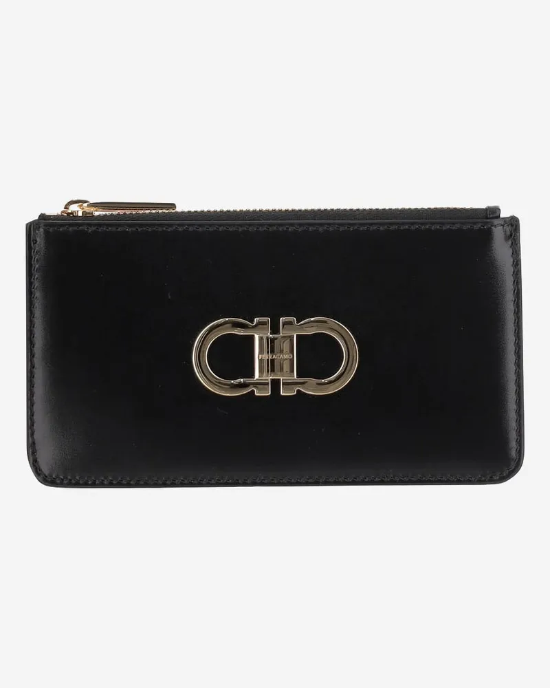 Ferragamo Gancini Kartenhalter Black