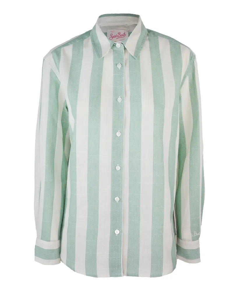 MC2 Saint Barth Camicia Meredith Verde Green