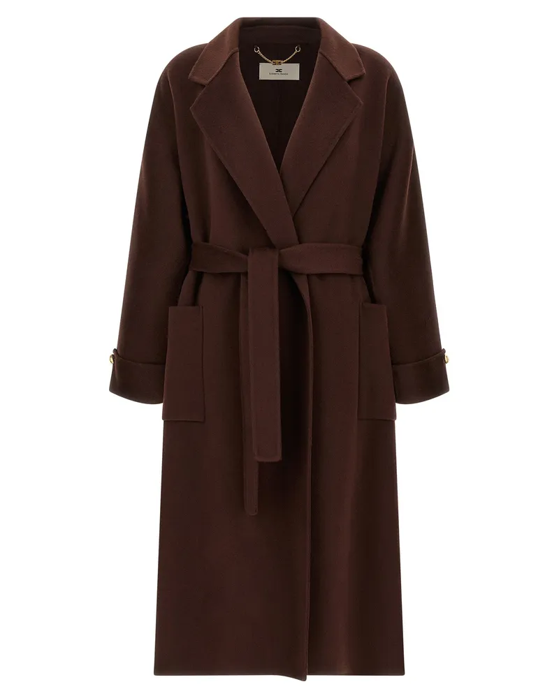 Elisabetta Franchi Dressingkleid Mantel Brown