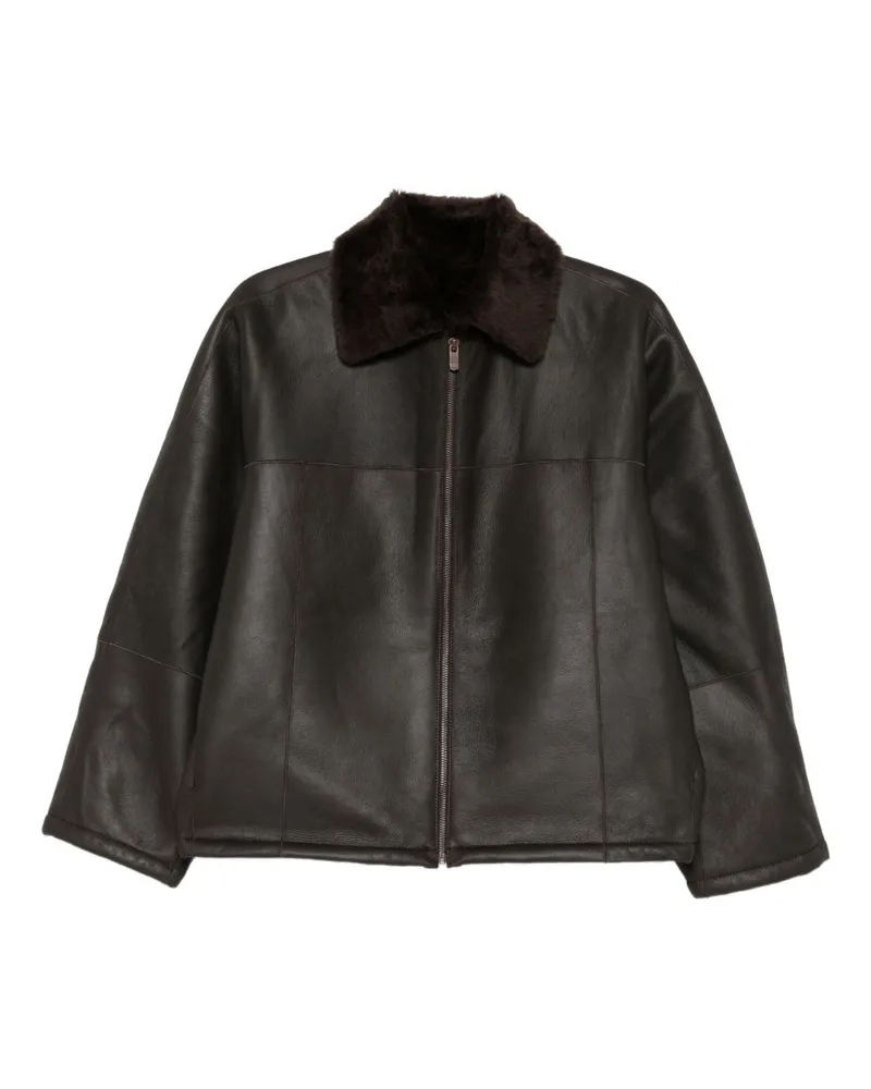 ALYSI Lederjacke Brown