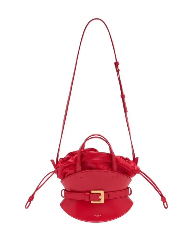 Balmain Shuffle Mini Bag  Leder rot Rot