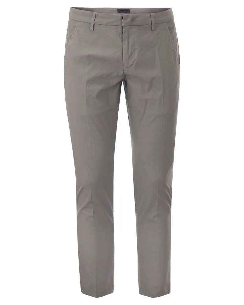 Dondup ALFREDO SLIM FIT COTWON HOSEERS Grey