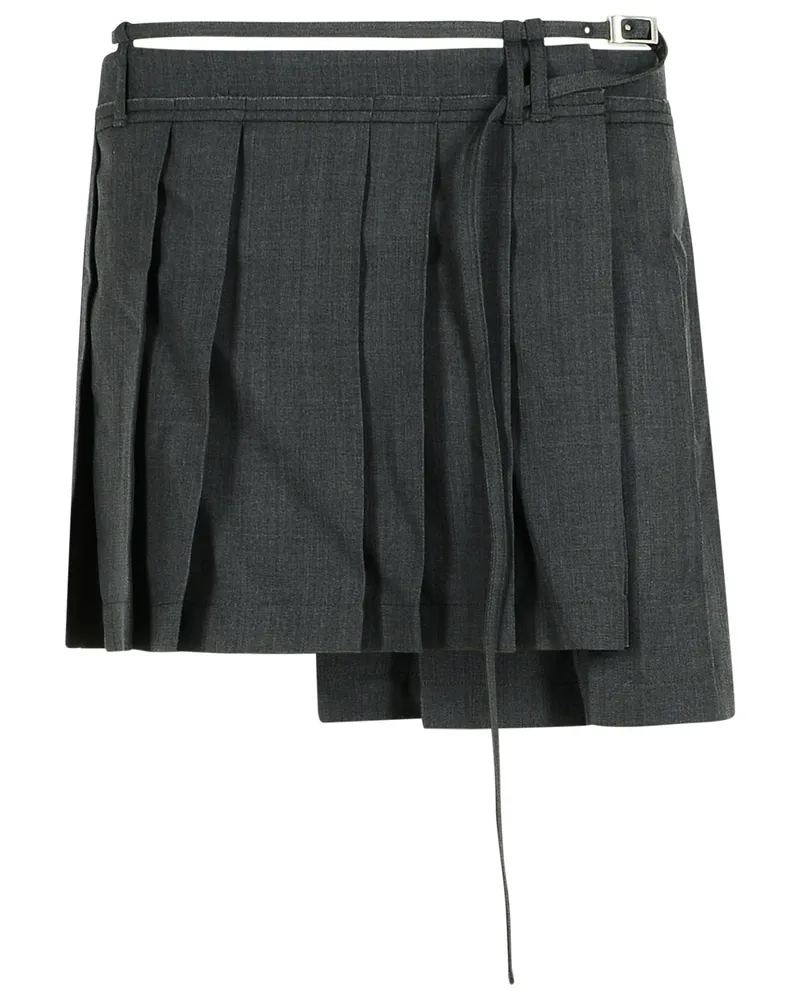 Acne Studios Dunkelgrau Wollmischung Faltenrock Grey