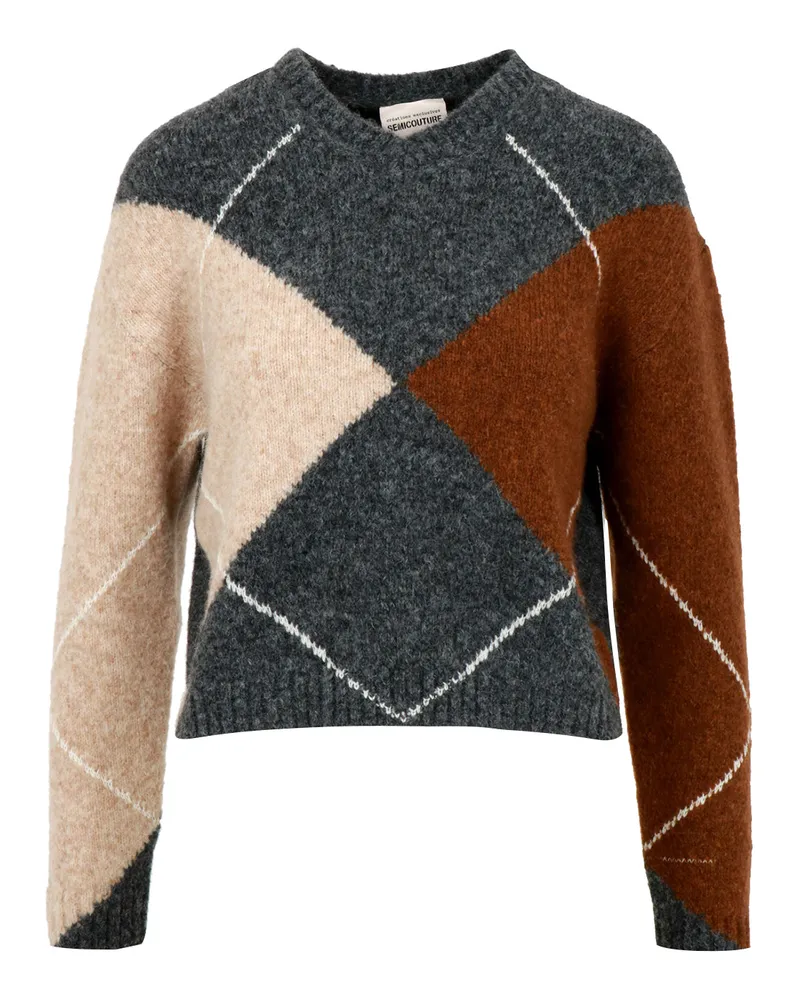 Semicouture Pullover Grigio+ruggine