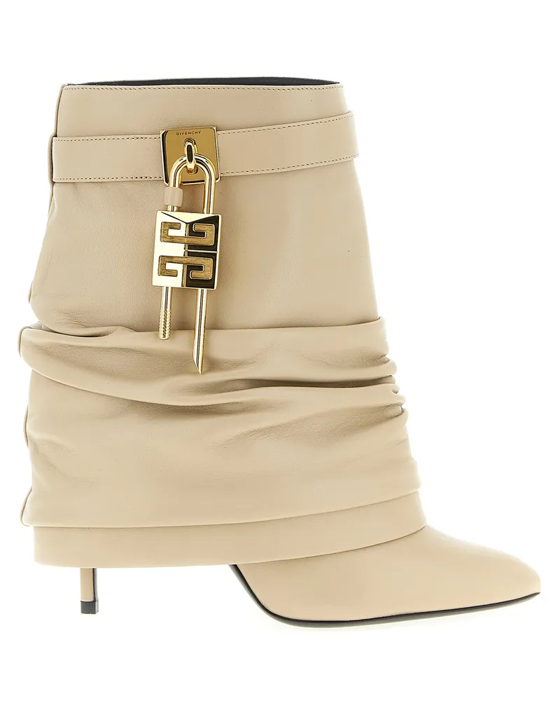 Givenchy Shark Lock Stiletto“ Stiefeletten Beige