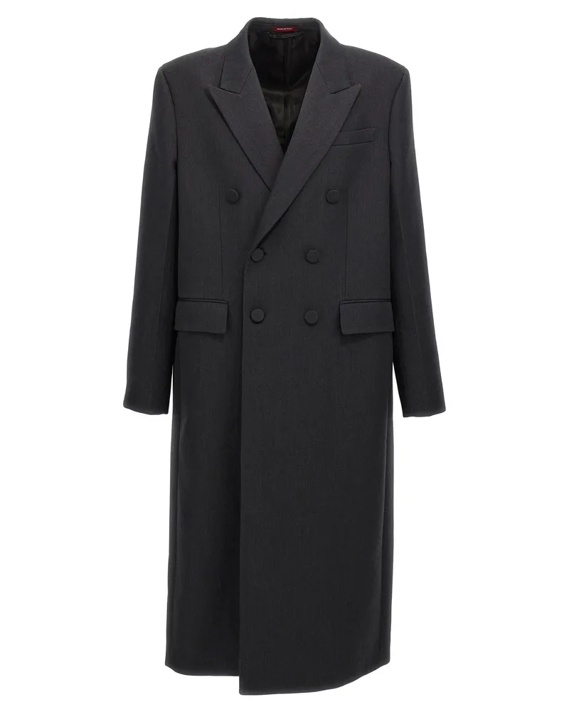 Gucci Zweireihiger Mantel Gray