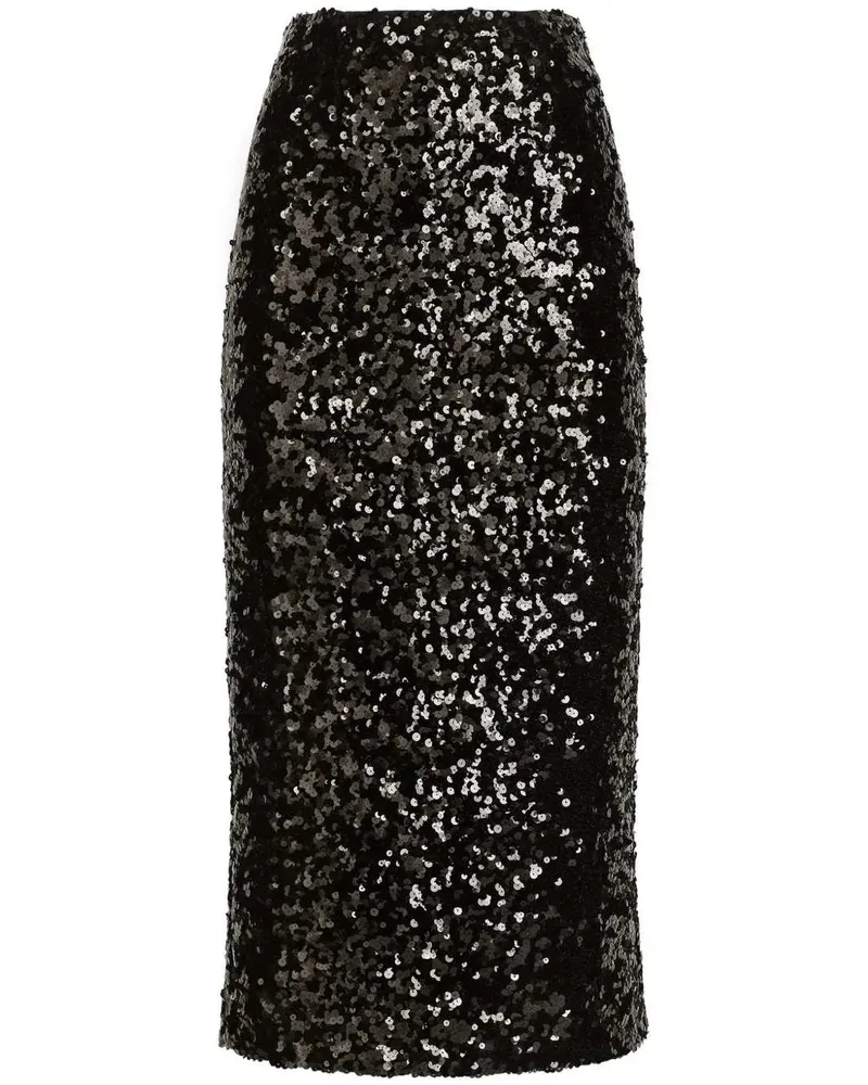 Dolce & Gabbana Paillettenbesetzter Midi-Bleistiftrock N0000