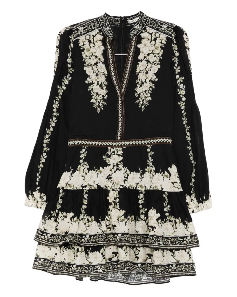 Alice + Olivia Valencia Kurzes Kleid Black