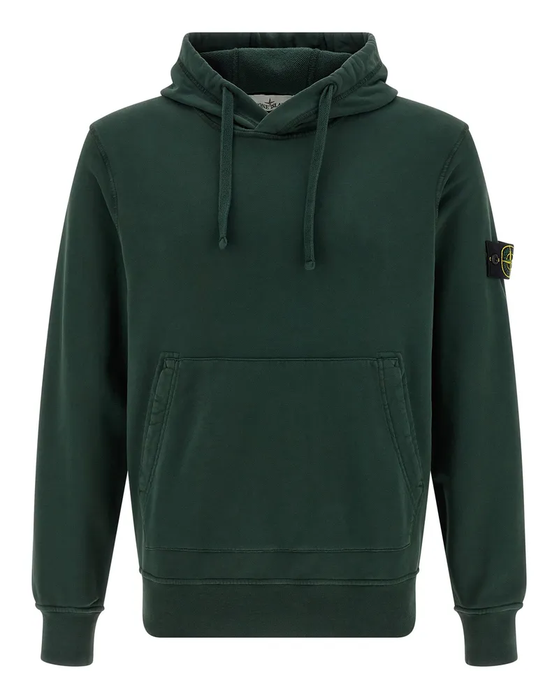 Stone Island Kapuzenpullover mit -Logoaufnäher Green