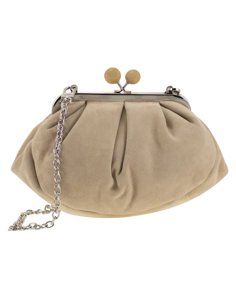 Max Mara Wochenende Max Mara Valois Pasticcino Tasche klein in Wildleder Beige