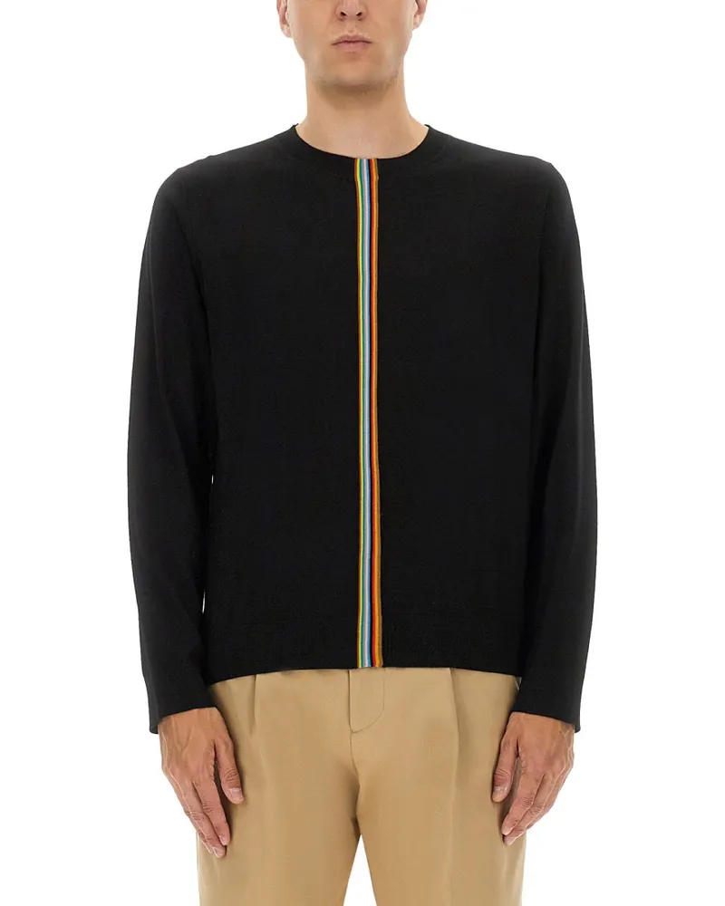 Paul Smith Trikot mit gestreiften Details Black