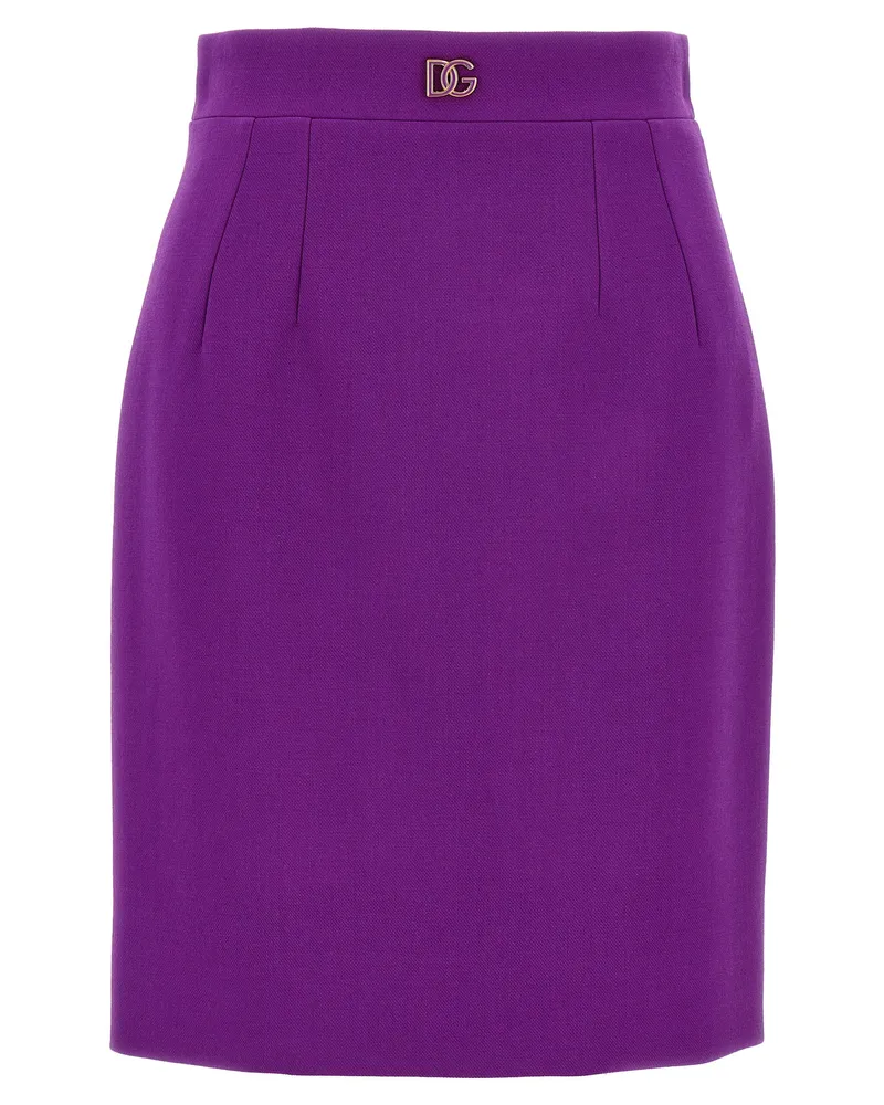 Dolce & Gabbana Metallic Logo Rock Purple