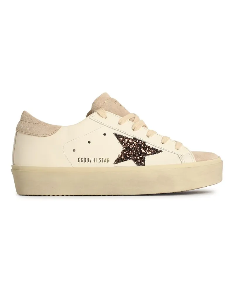 Golden Goose Hi Star' White Lear Sneakers White