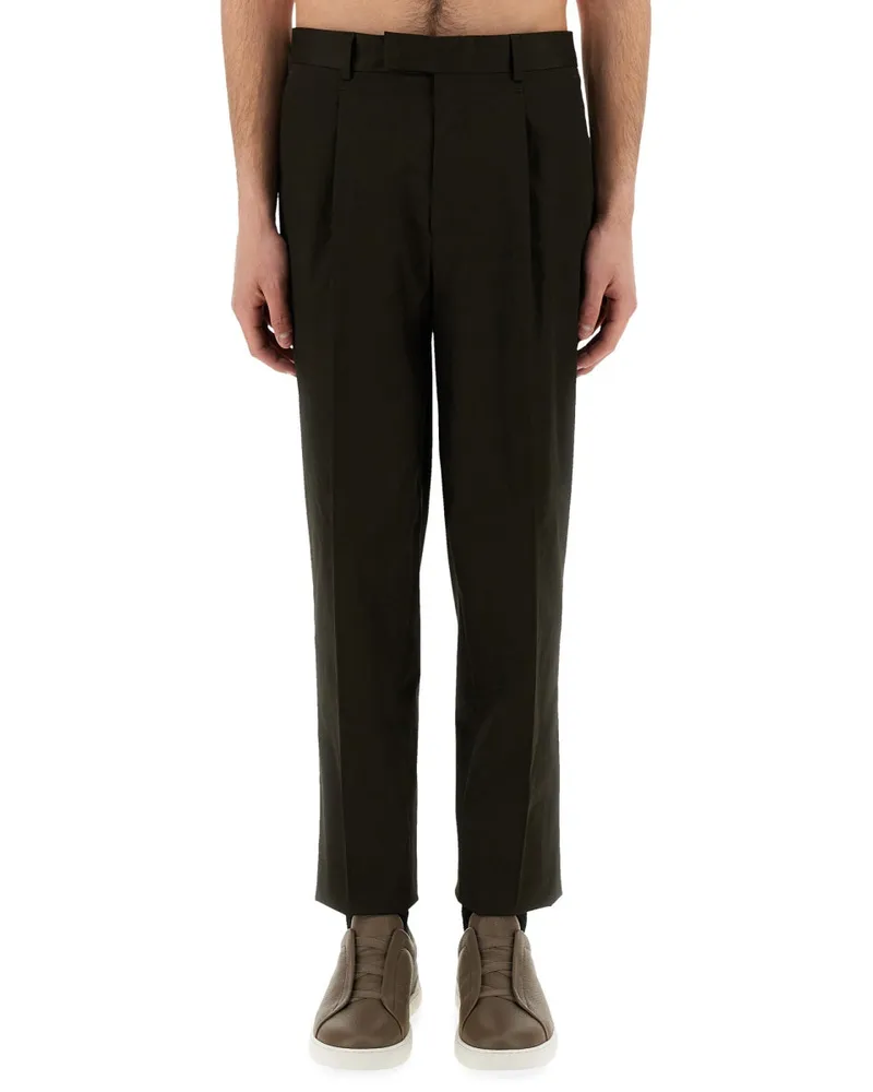Ermenegildo Zegna Hosen mit Falten Brown
