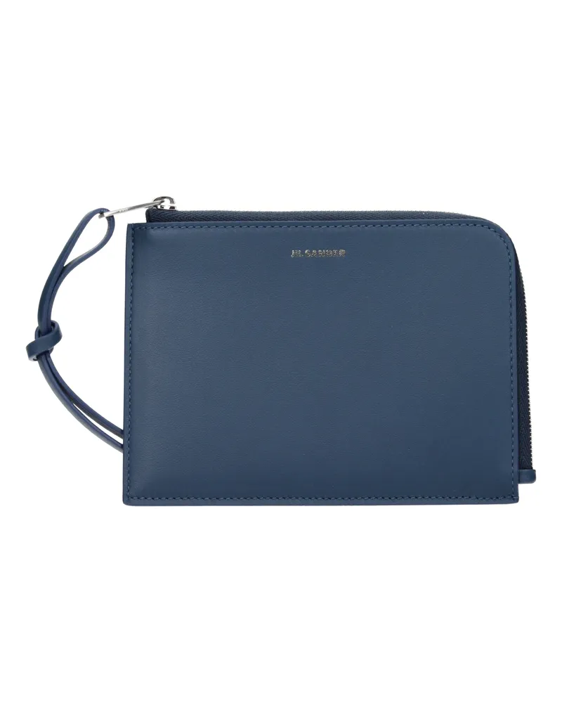 Jil Sander Damens Blau/Marineblaue Lederbrieftasche -