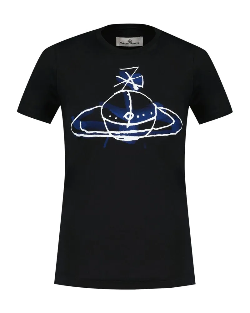 Vivienne Westwood Orb Peru T -Shirt  Baumwolle Schwarz Black