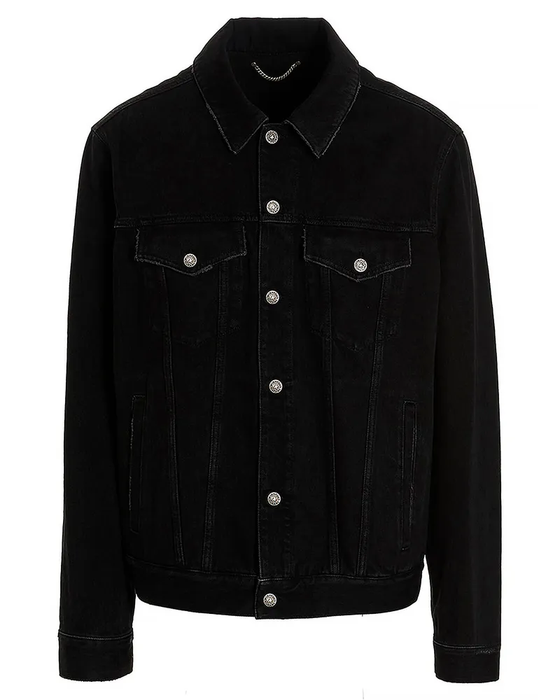 Golden Goose Logo Patch Denim Jacke Black
