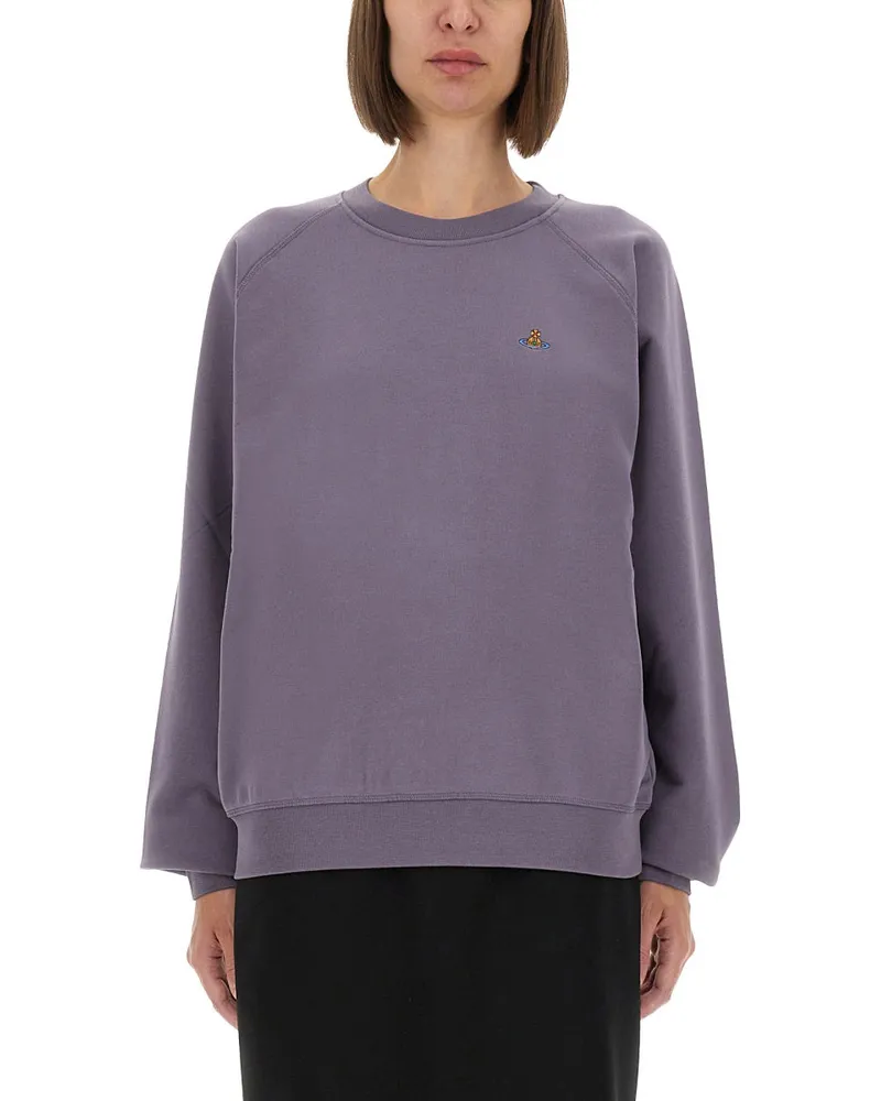 Vivienne Westwood Sweatshirt mit Raglan -Ärmeln Purple