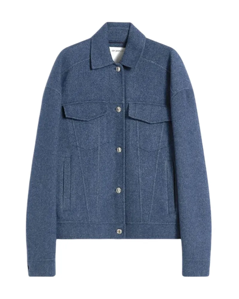 SPORTMAX Wolljacke Runway Blue Blu