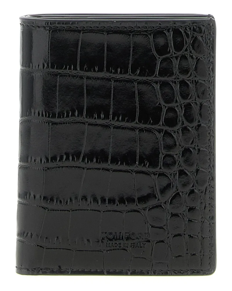 Tom Ford Karteninhaber Stmpa Krokodil Black