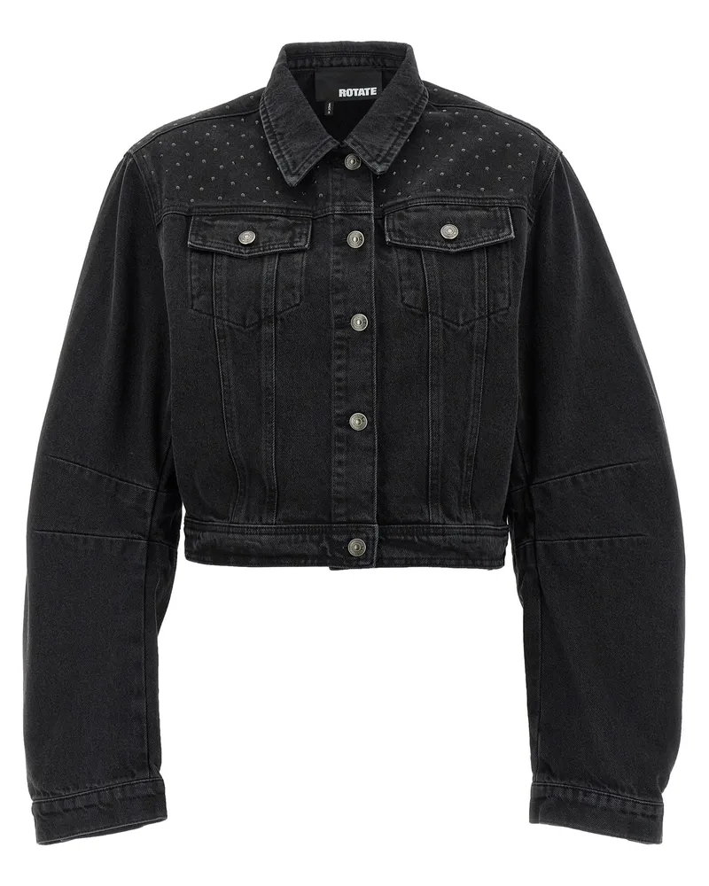 ROTATE Birger Christensen Dreh Birger Christensen 'Denim übergroße' Jacke Black