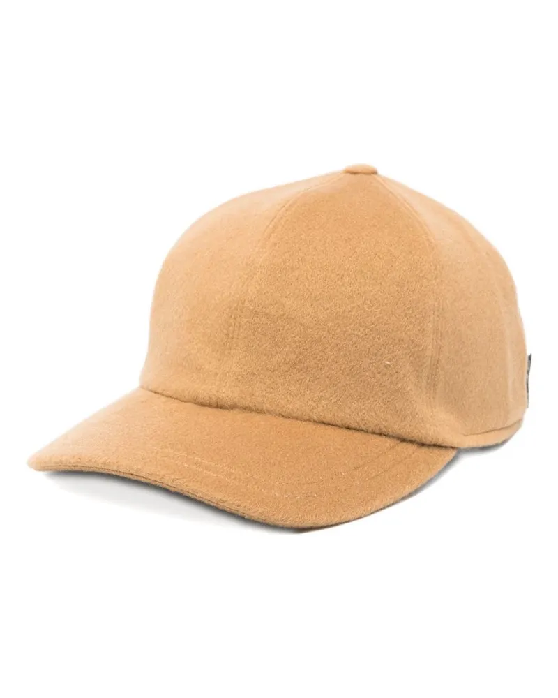 Borsalino Hiker Kaschmir-Baseballkappe Camel