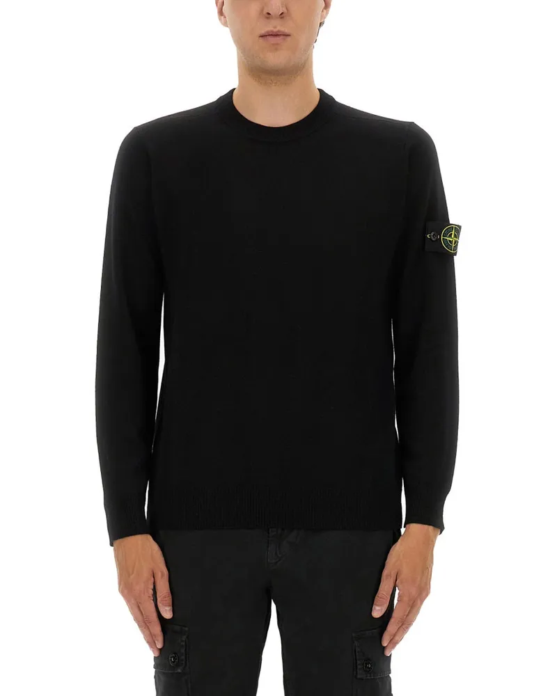 Stone Island RWS Leichter Wollpullover Black