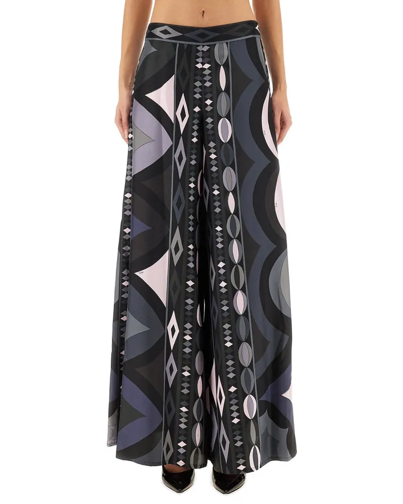 Emilio Pucci Hosen mit Halskettendruck Black