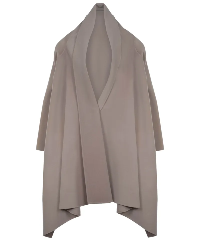 Alberta Ferretti Mantel aus Wolle und Kaschmirmischung Sand