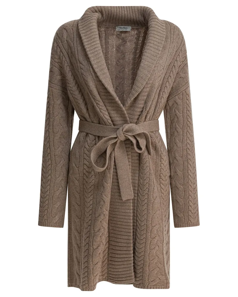 Max Mara trickjacke aus Wolle und Kaschmir Beige