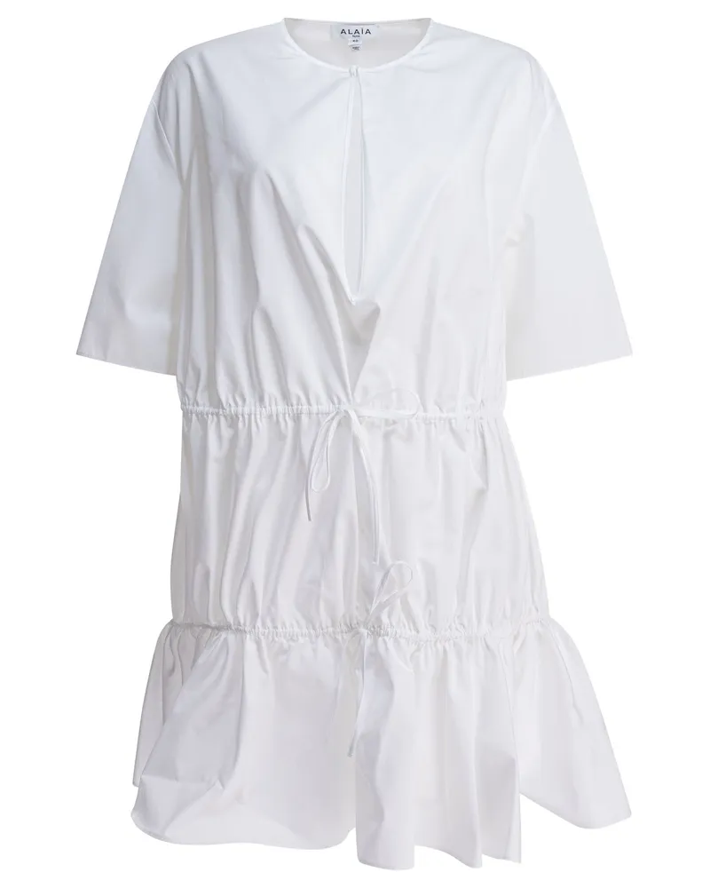Alaïa Kleid aus -Baumwollpopeline White