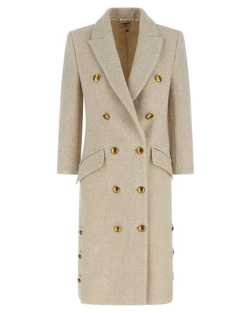 Elisabetta Franchi Doppelbrustmantel White