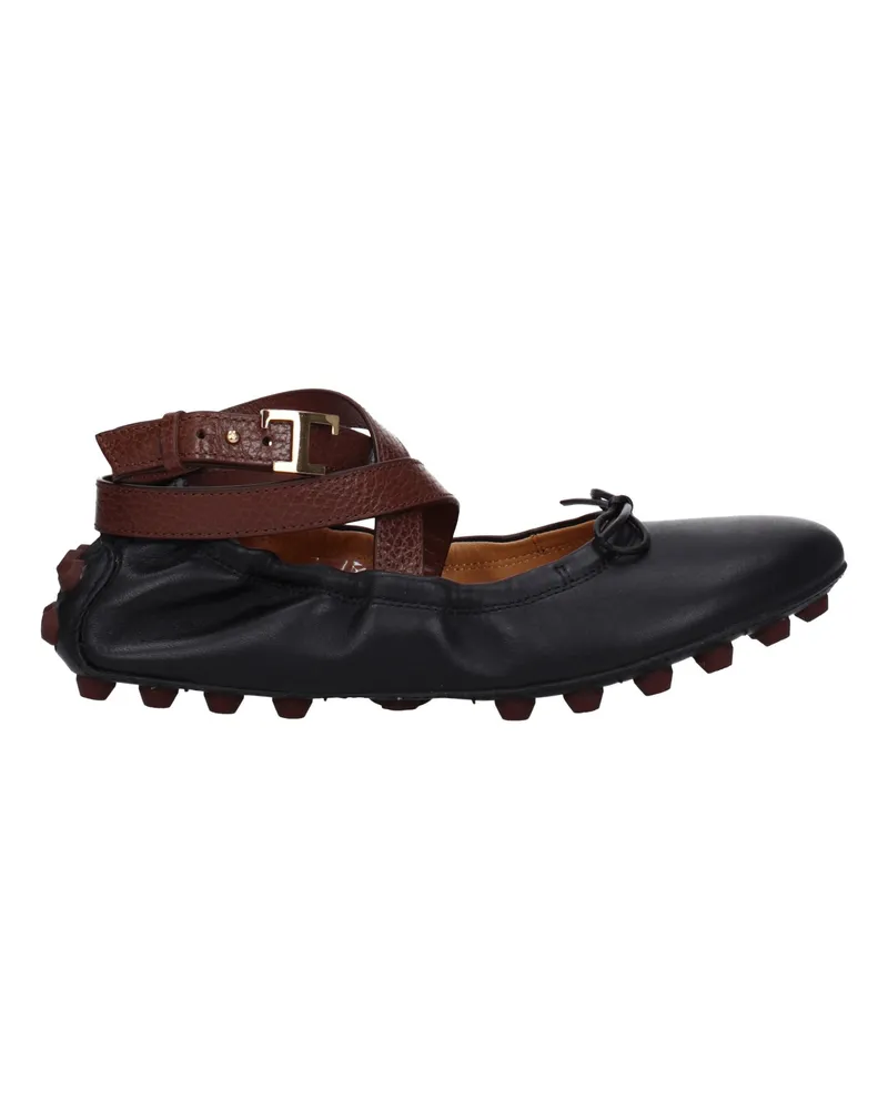 TOD'S Tod 's Ballerine Women Skin Black/Mahogan -