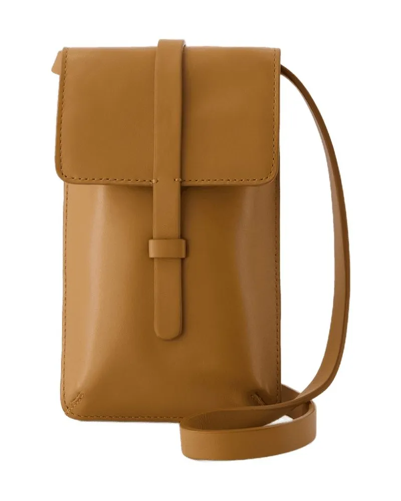 Inès de la Fressange Leonore Crossbody  Lederkamel Braun