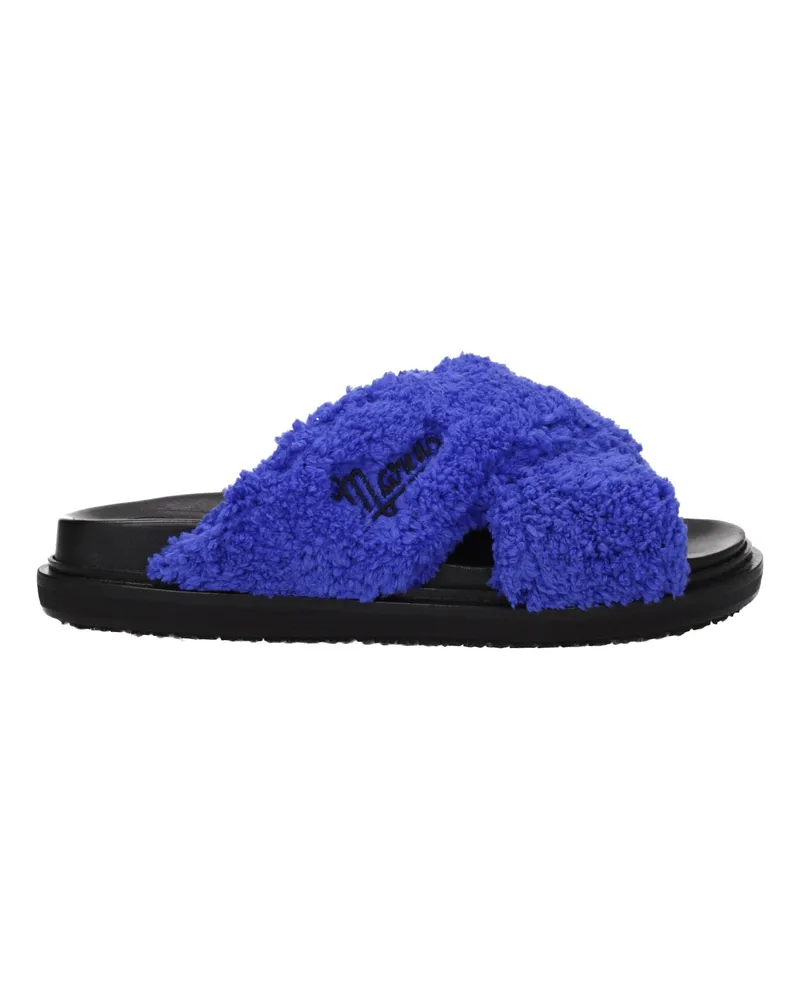 Marni Pantoffeln und Hufe Frauen Stoff Purpur/Wacholder -