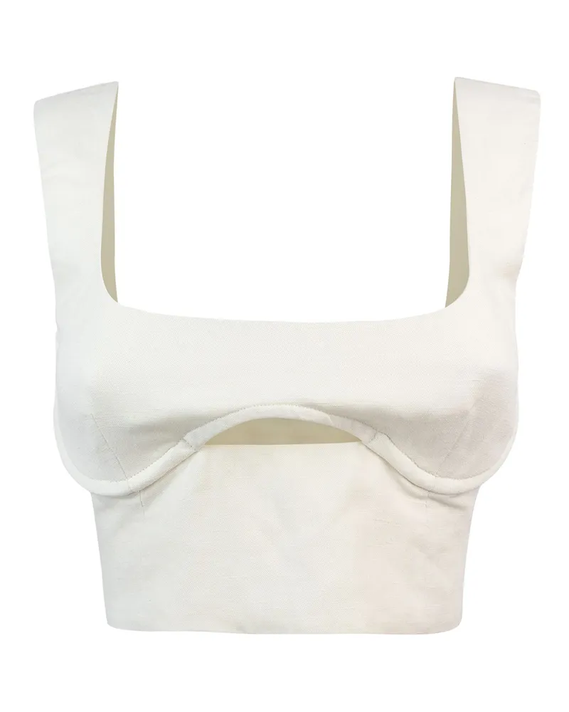 Patrizia Pepe Top schnitt Bianco aus White