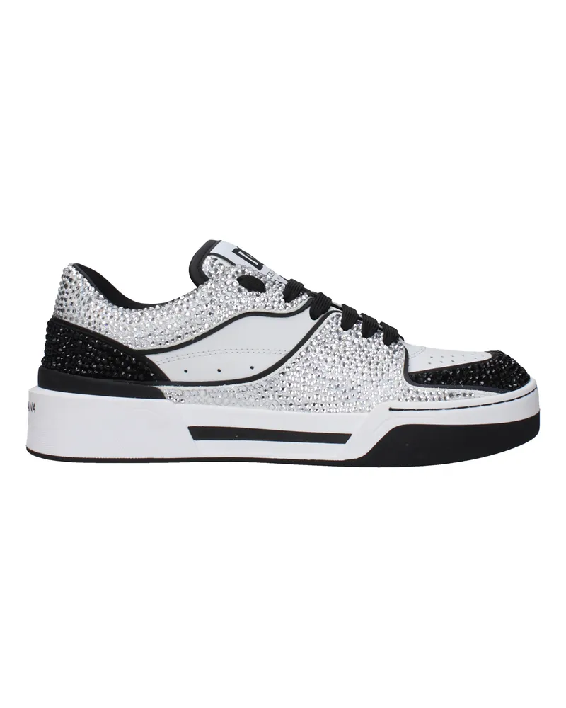Dolce & Gabbana Sneakers neue Roma Frauen Leder weiß/schwarz -