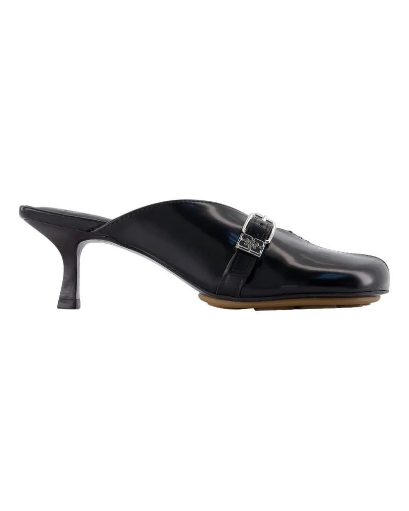 Ganni Sue Heeled Sandalen  Leder schwarz Black