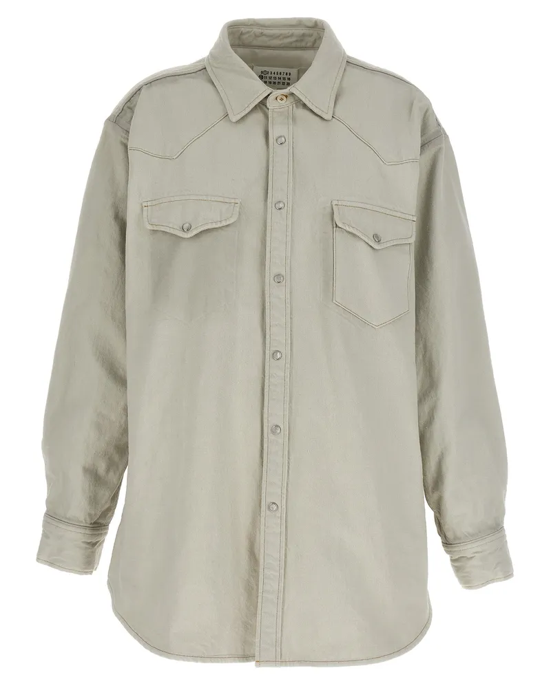 Maison Margiela gepolstert Overshirt White