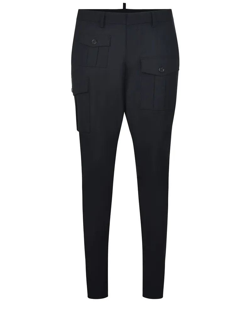 Dsquared2 Hosen aus einer Wollmischung Black