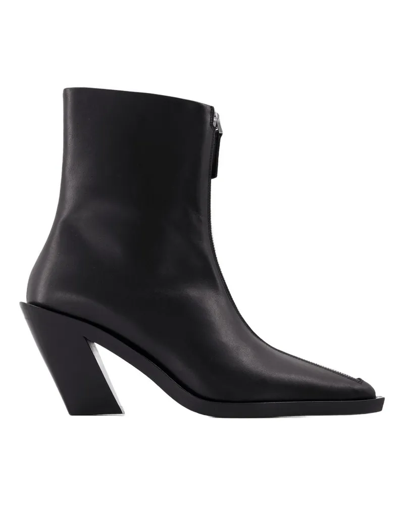 Elleme Eclair Reißverschlussstiefel in schwarzem Leder Black