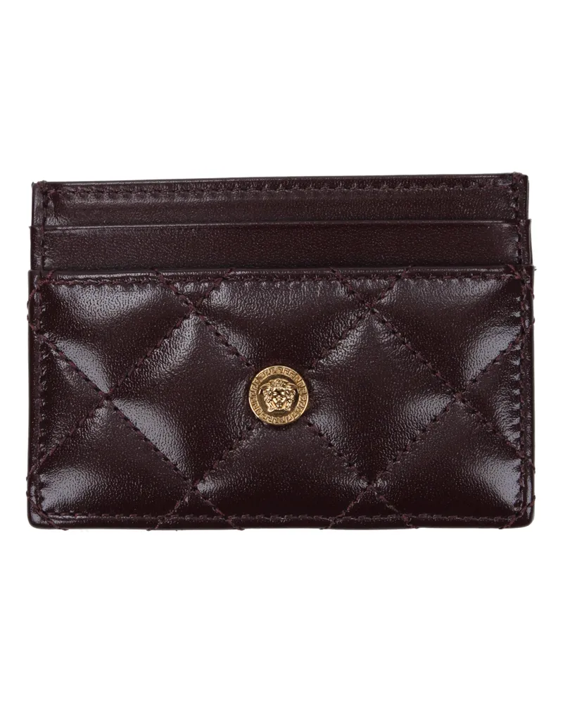 Versace Damens Dokumentenhalter aus Leder Lila/Pflaume -