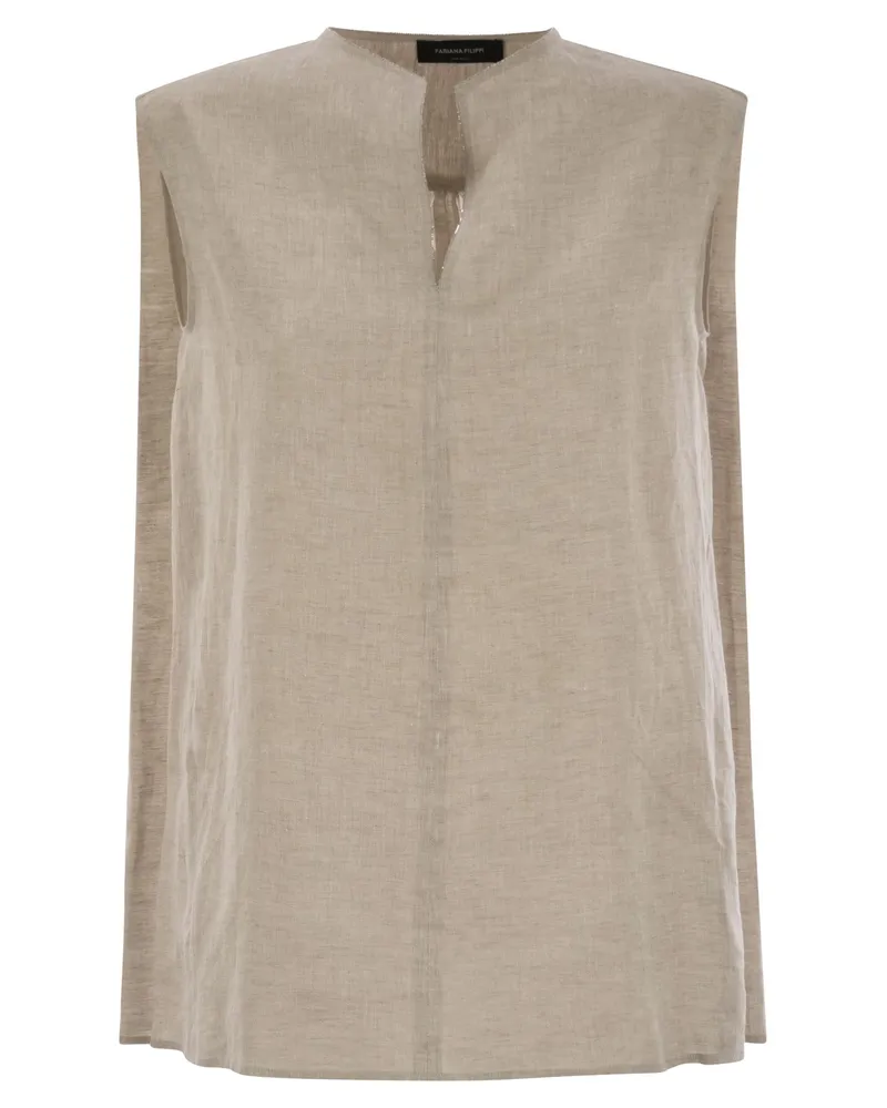 Fabiana Filippi Leinenhülsen und Top Beige