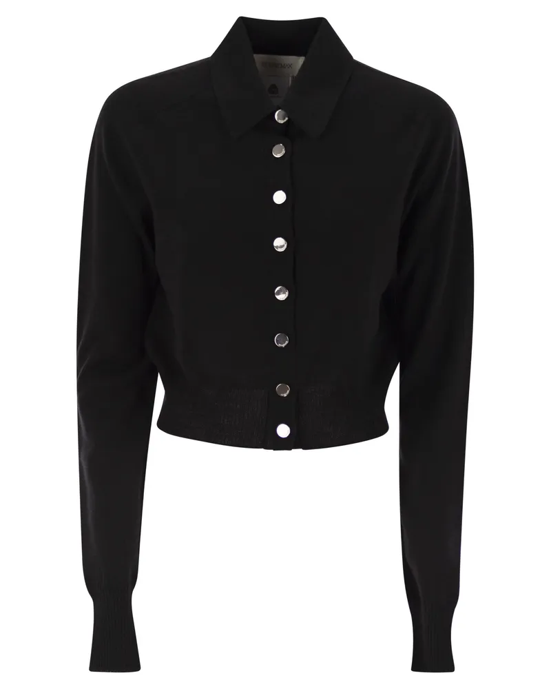 SPORTMAX Perseo Woll -Strickjacke Black