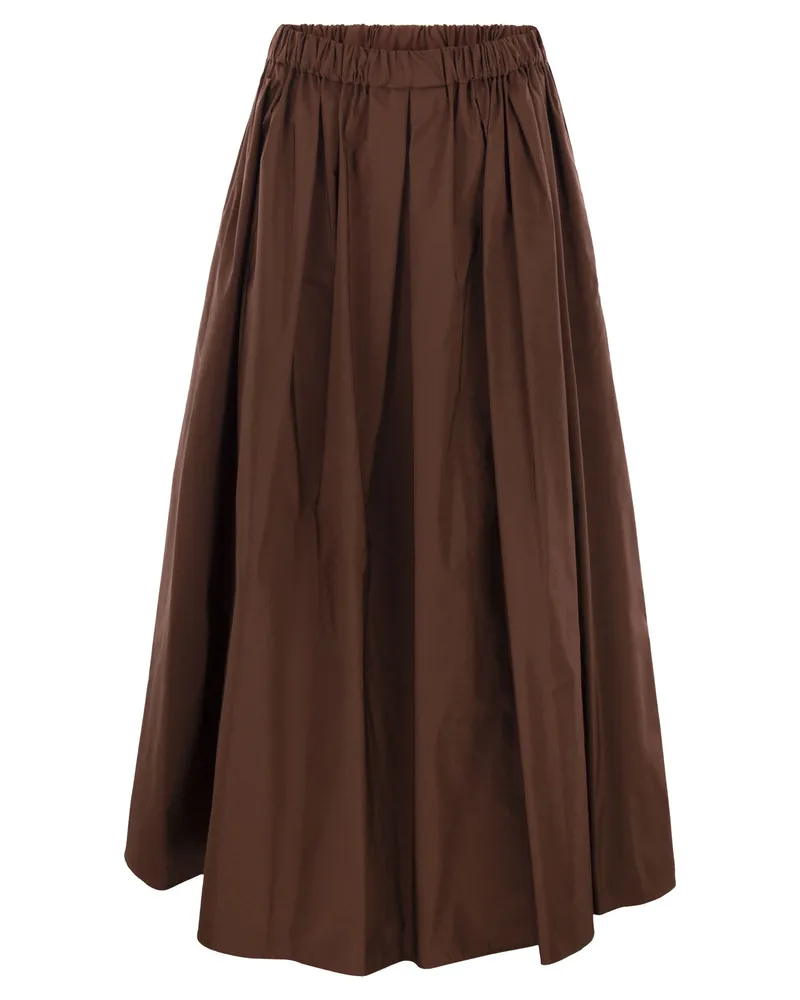 Weekend Max Mara Bruno1234 Langer Taftrock Brown