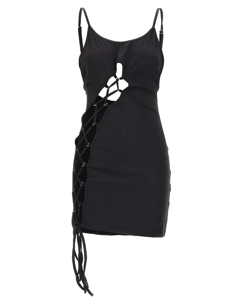 Heron Preston Schnürung' Kleid Black