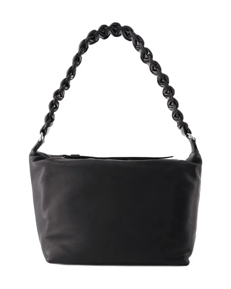 KARA Hobo -Gitter Xl Tasche  Leder schwarz Schwarz