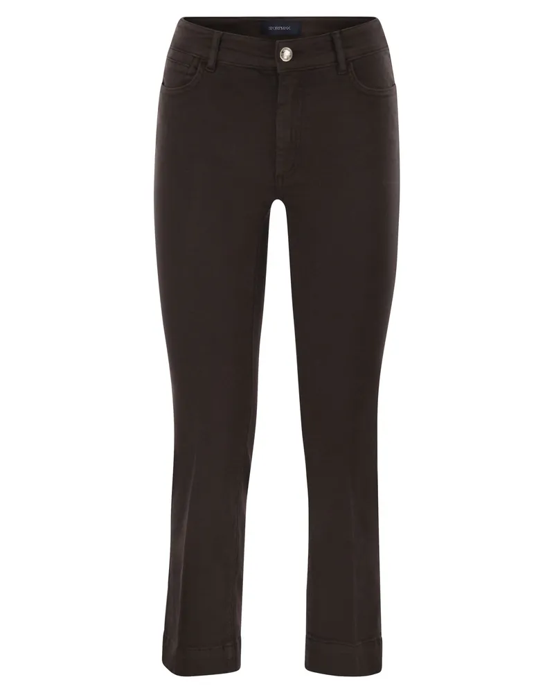 SPORTMAX Enna Jeanshose mit Mini -Flare -Linie Chocolate
