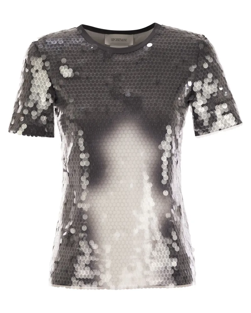 SPORTMAX Kibbutz T -Shirt mit Pailletten Black