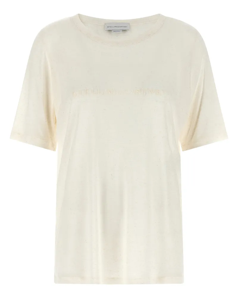 Stella McCartney T-Shirt mit Perlenstickerei White